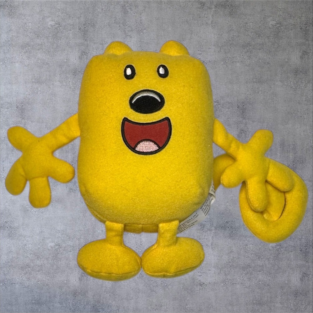 Fisher-Price Wow Wubbzy Plush Stuffed Animal Yellow Curly Tail 2008 N1412 7in